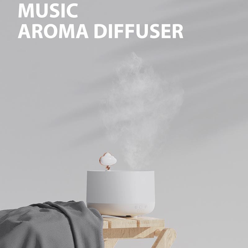 

SOTHING Music Box Air Humidifier LED Light Desktop Mist Humidifier Aromatherapy Diffuser with Cloud Decor Type A