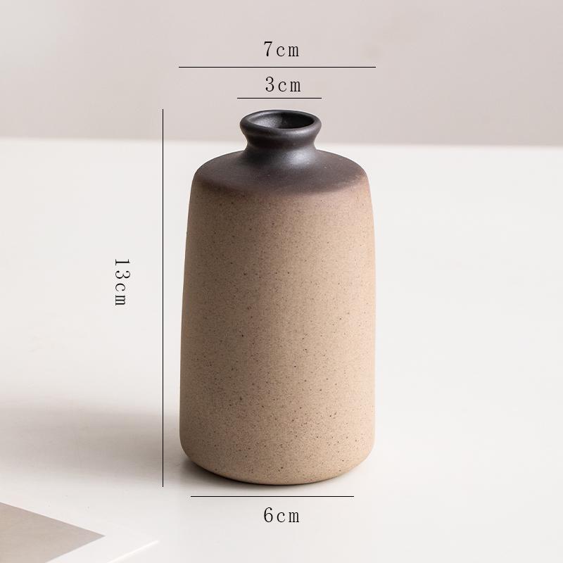 Retro Ceramic Vase for Dry Flowers & Green Plants - Living Room & Study Decor