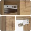 Wall Mounted Nightstand Artisan Oak Finish 49 X 34.5 X 20 Cm