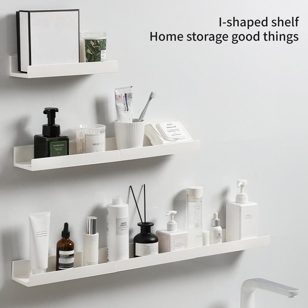 Multifunctional Storage Rack Punching-Free Bathroom Kitchen Storage Rack Lengthen Plastic Dormitory Cosmetics Holder