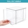 Tall Openwork Desktop Storage Box Drawer-Style Stackable Transparent Plastic Cosmetic Organizer