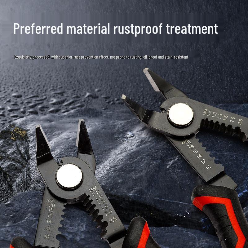 Multi-Functional Angled Wire Stripper & Cutter Pliers for Electricians