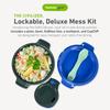 humangear GoKit 7 Tools Lightweight Camping Mess Kit with Portable Insulated Camping Utensils and Toothpicks Ideal Camping Deluxe Cup, Plate, Bowl, -
