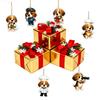 2D Flat Acrylic Mystery Box 24pcs Pendant With Airplane Box Funny Christmas Countdown Calendar
