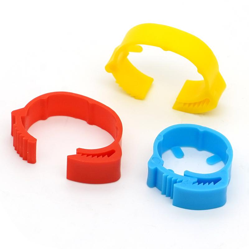 30PCS/50PCS Adjustable Chicken Foot Rings 6 Colors Inner Diameter Size 2~2.4cm Chicken Poultry Flexible Retractable Foot Rings