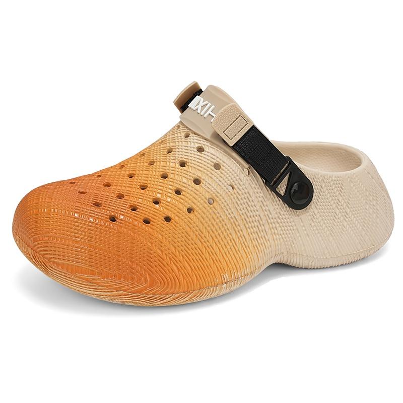 Unisex 18095 Gradient EVA Clogs 3D Texture Beach Garden Shoes Lightweight Summer Outdoor Sandals Comfortable Shoes Breathable 38