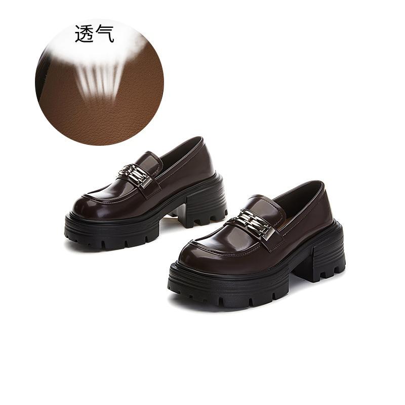 

Подошва из пены, стелька из овчины, женские осенние новые модные туфли на платформе, женская обувь из натуральной кожи 40 коричневый