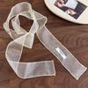 Frühling Sommer Transparentes Langes Band-Haarband Für Damen Mädchen Mode Schmale Ausgabe Garnschal Einkaufen Fotografieren Schal Geschenke