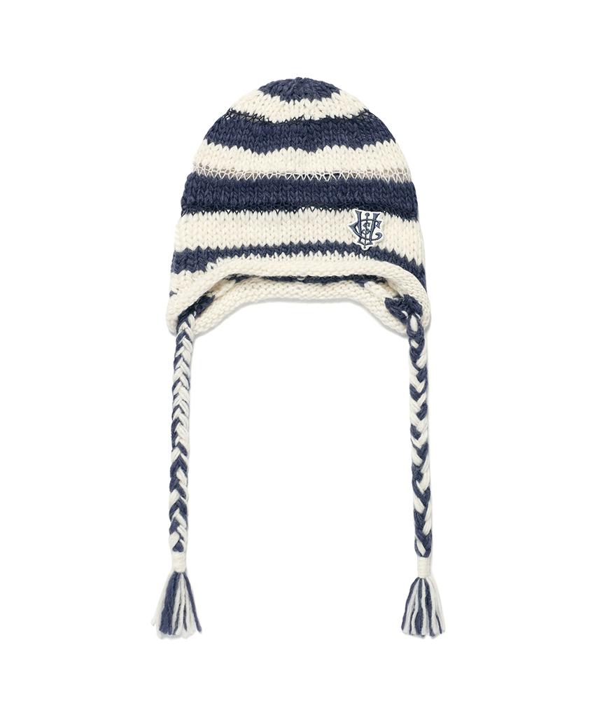 CAVISH Striped Ear Flap Beanie White(Cv2Efuab33A)