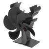 Ventilátor na kamna na dřevo 6 lopatek Teplo poháněný Hořící krbový ventilátor Cirkulace teplého V úspora energie Vysoký