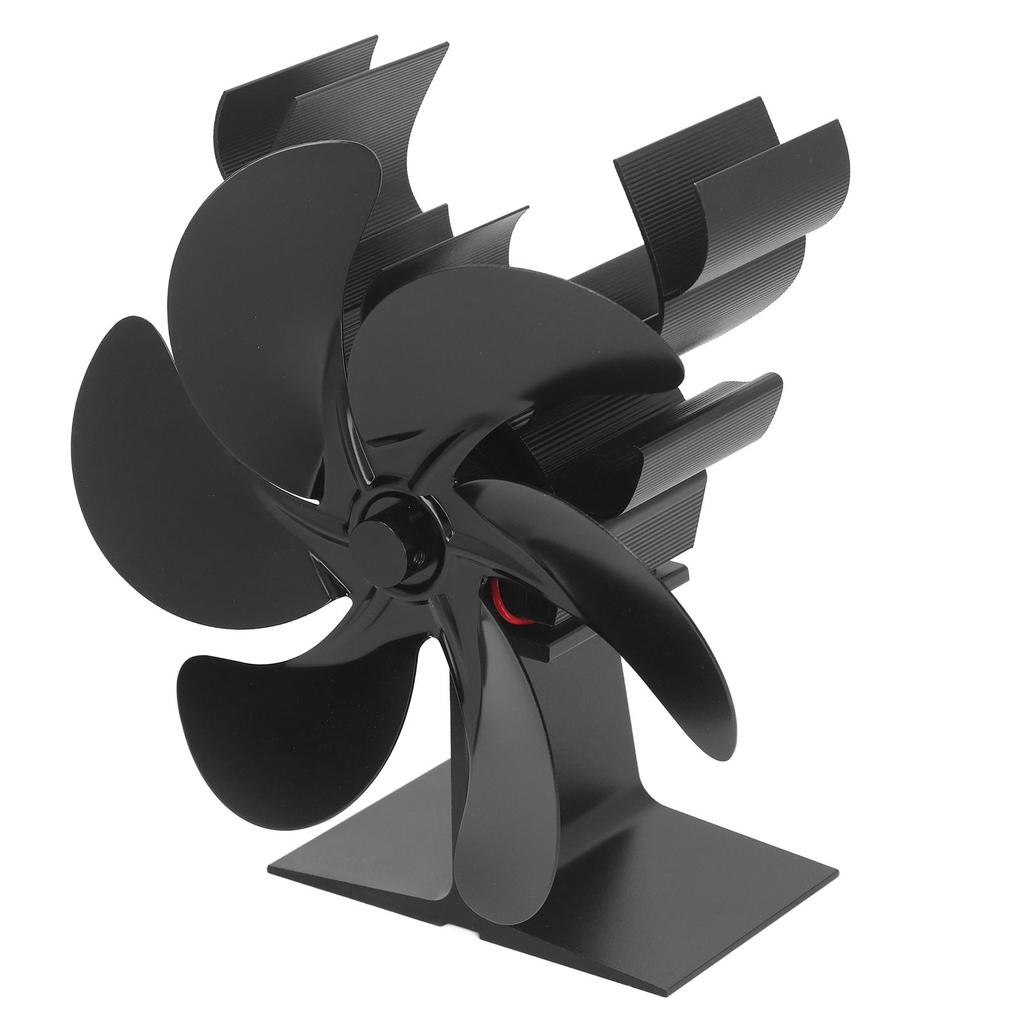 Ventilator pentru sobă pe lemne, 6 lame, alimentat de căldură, ventilator pentru șemineu, circulă cald, economisește energie, ridicat