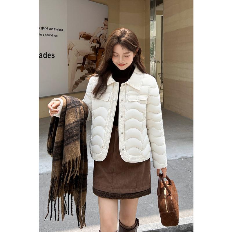 

Женская хлопковая куртка больших размеров с коротким квадратным воротником, однобортная, с гофрированной отделкой, модная осенне-зимняя хлопковая куртка L бежевый