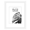 9x12 Picture Frame with 6x8 Mat Solid Backboard Elegant Wall Art Display Vertical Horizontal Use Shatter Resistant Glass