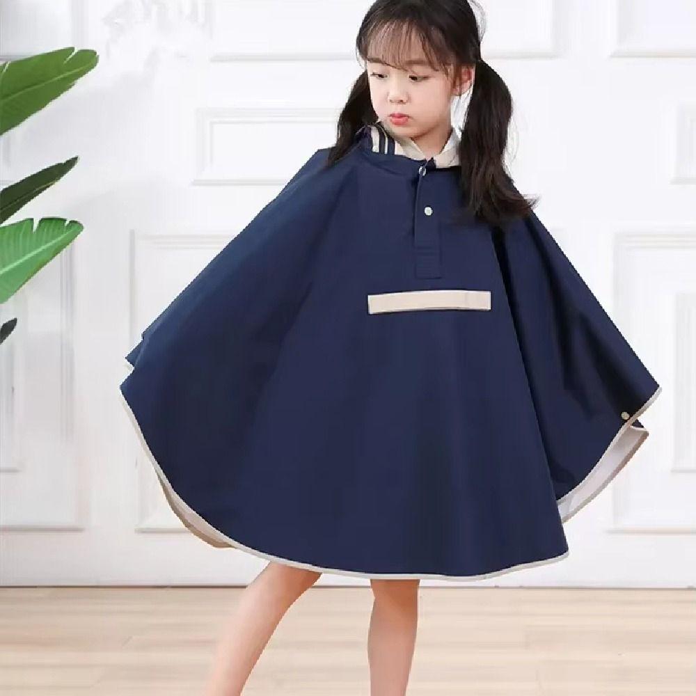 Comfortable Cloak-style Raincoat Breathable Students Rain Jacket School Rain Gear  Outdoor