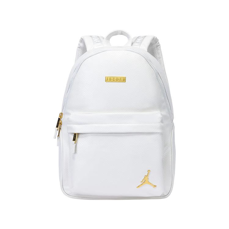 Jordan PU With Leather Backpack Regular Unisex White Gold