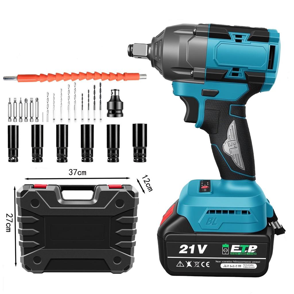 Brushless Cordless Electric Wrench with Pure Copper Motor, High Speed, Long Battery Life, High Quality