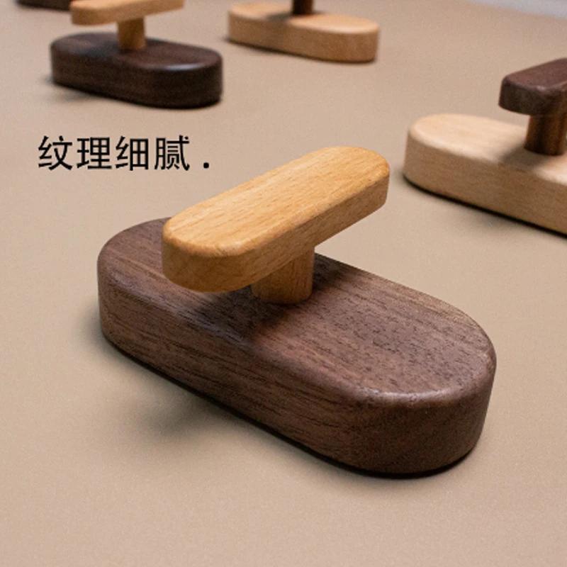 1/4pcs Wooden Hook Nordic Minimalist Creative Japanese Style Wooden Retro Wall Hangers Clothing Hook Organization Home Storage