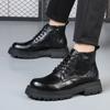 Fashion 2025 Men Platform Elastic Boots for Men Round Toe Comfortable Fashion Wear-Resistant Outdoor Soft Casual Non-slip Boots Autumn