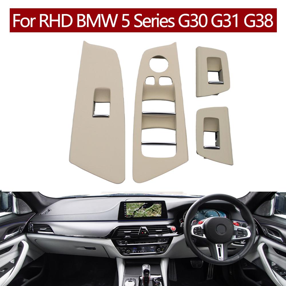 RHD Car Interior Door Window Switch Lifter Cover Panel Trim For BMW 5 Series G30 G31 F90 2017-2020 525 528 530 540