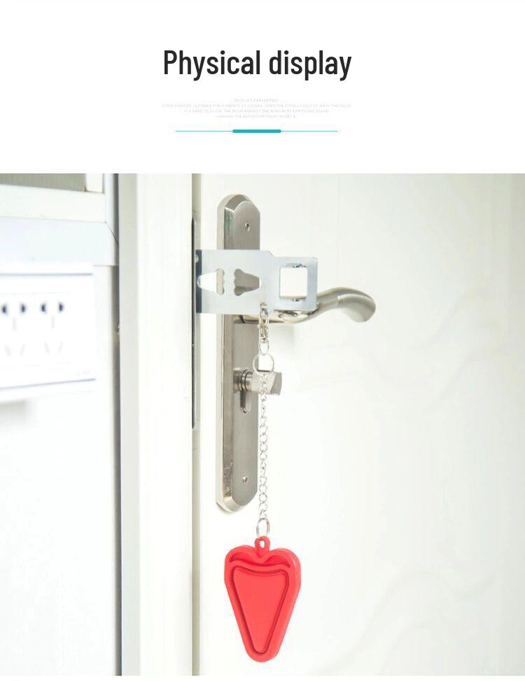 Portable Double-Hole Door Latch Lock - Anti-Theft Security Door Blocker for Hotel Rooms