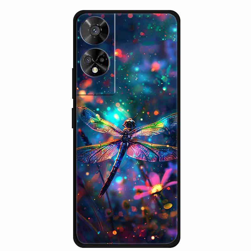 For TCL 50 5G Case Original Soft Silicone TPU Phone Cases Back Cover For TCL 50 XE 5G 50XE Fashion Planet New Coque Black Bumper