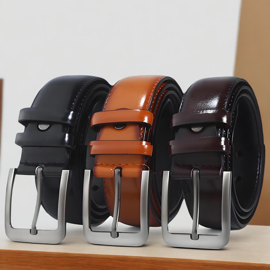 PU Leather Belts for Men Luxury Designer High Quality Fashion Style Vintage Brown Cowboy Male Belt Casuel for Male ND005
