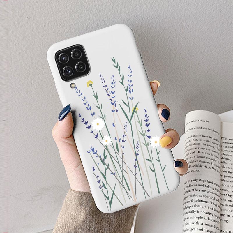 Hülle Für Samsung A12 5G M12 F12 A 12 Süßes Herz Blume Rückseite Weiches Silikon Matt Schutzhülle Für Samsung Galaxy A12 5G