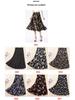 Women's Summer Midi Skirt with Lining - Elegant Swing Ice Silk for Middle-Aged and Elderly