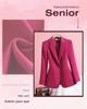 2025 Women's Slim Fit Pink Blazer: Fashionable, Age-Reducing One-Button Professional Suit for Autumn