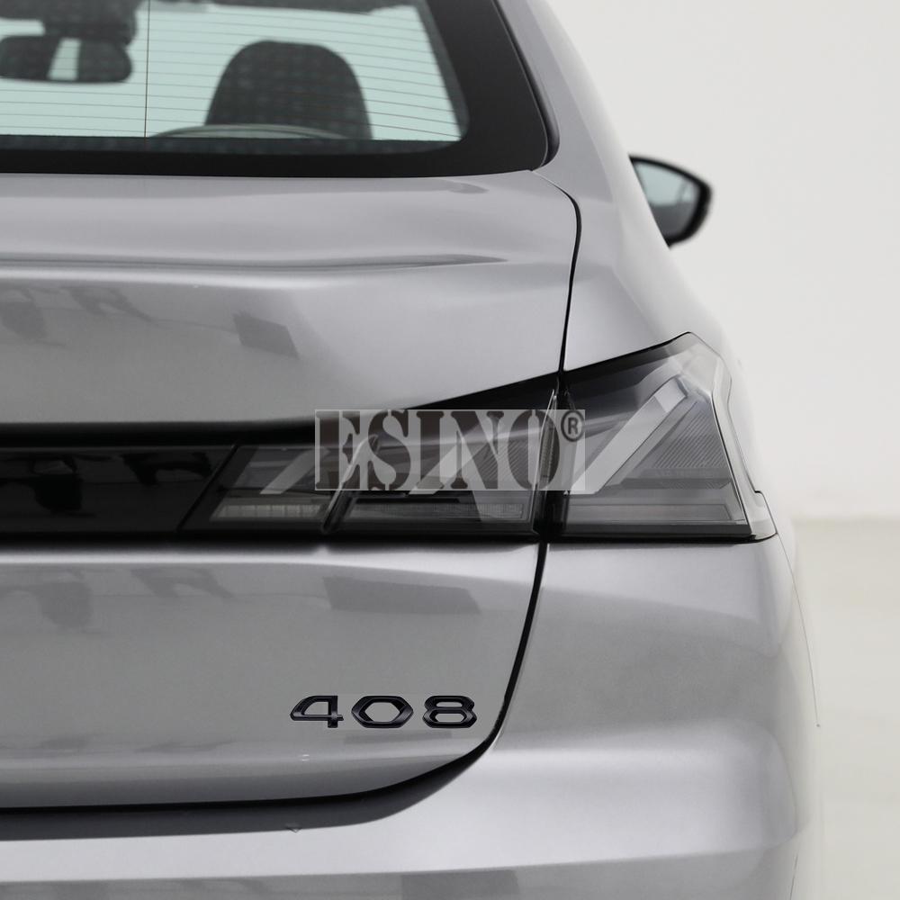 OQUP8 Auto Styling 408 508 508L 4008 5008 GT 3D ABS Klebeemblem Kofferraumemblem Kotflügelaufkleber Karosserieaufkleber für Peugeot 408 4008 508 5008