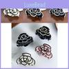 Size Stylish Medium Acetate Hair Clip Featuring Delicate Camellia Flower For Women Fashionable