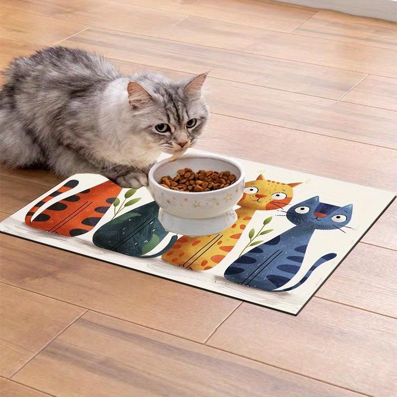 1Pcs Cat Pet Feeding Mat  Dining Mat for Cats and Dogs Cat Bowl Mat