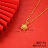 Vietnamese gold-plated necklace for women, long-lasting color, vintage heart-shaped imitation gold jewelry, copper alloy accessory, new clavicle