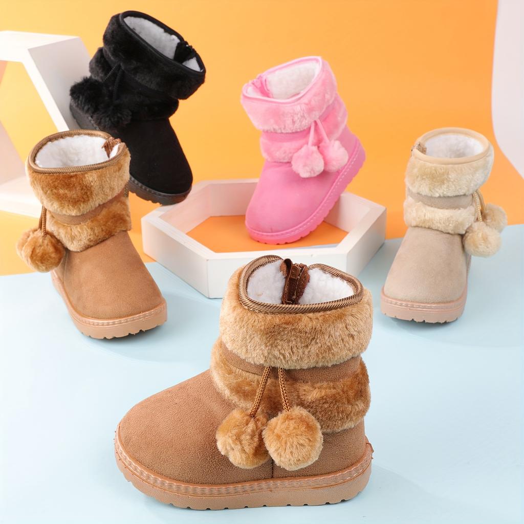 [Thickened Snow Boots] Thickened Insulated Youngsters Snow Boots | Plush Ball Padded Shoes