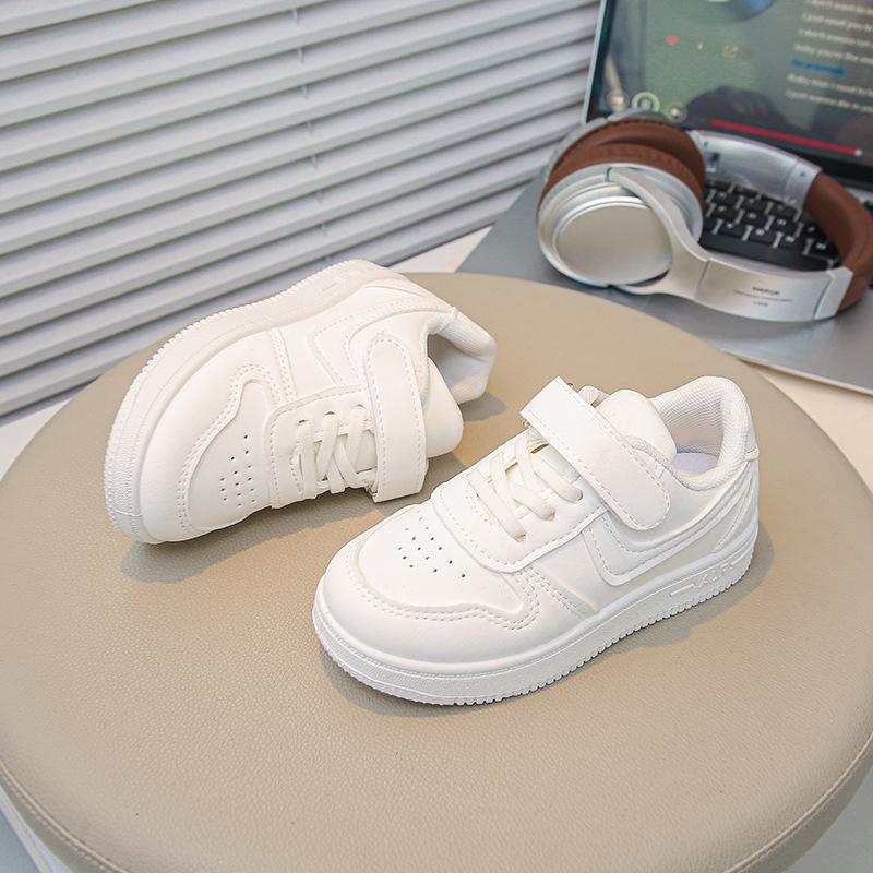 Children's White Sneakers: Spring/Fall Boys' and Girls' Soft-Soled Casual Shoes