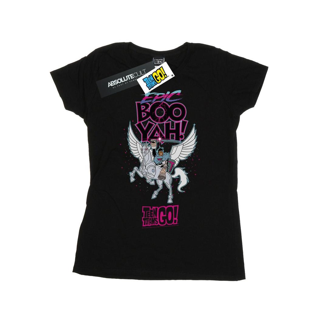 DC Comics Womens/Ladies Teen Titans Go Epic Boo Yah Cotton T-Shirt