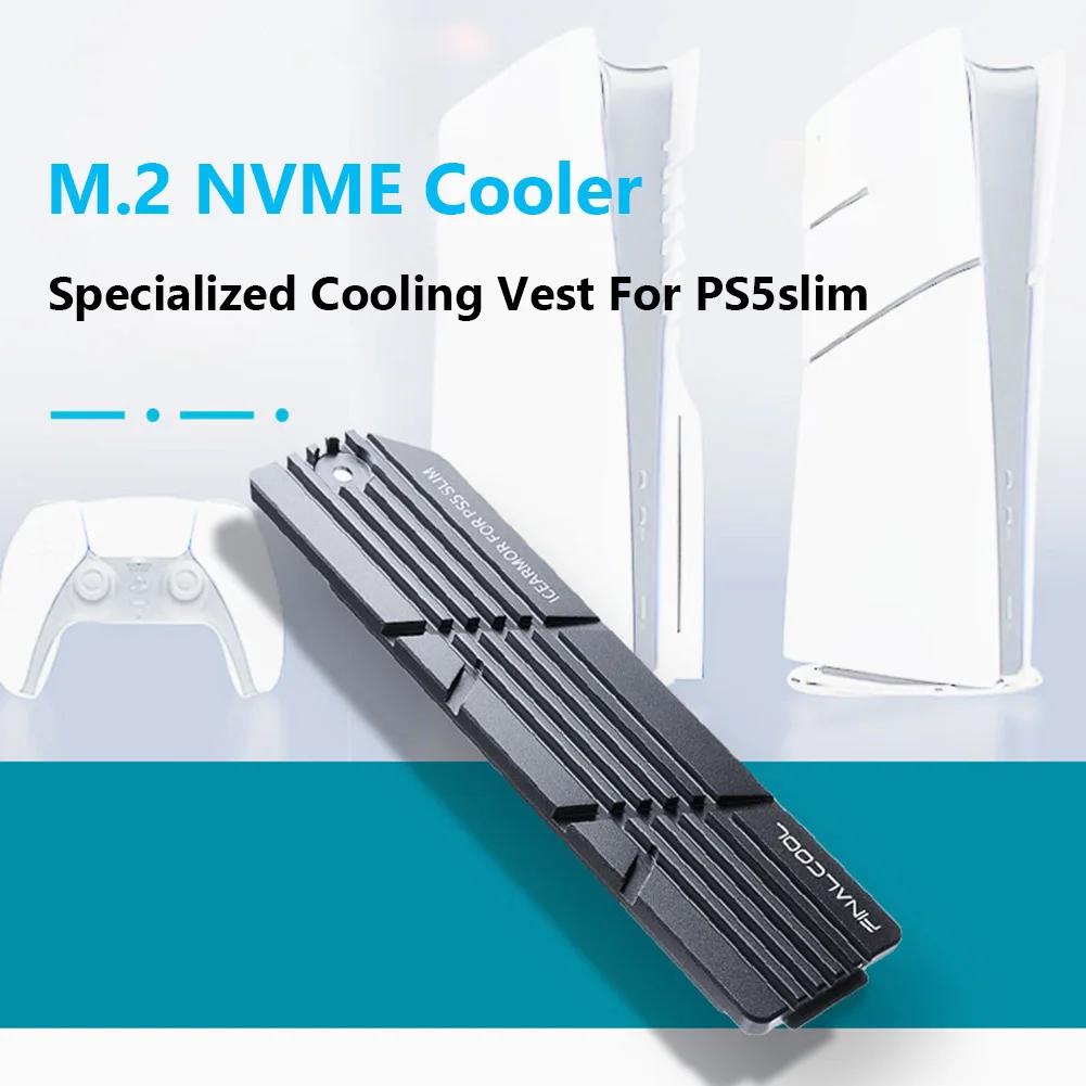 For PS5 Slim SSD Heatsink with Thermal Pads Solid State Drive Cooler SSD Cooling Mounting Kit for 2280 M.2 NVMe SSD