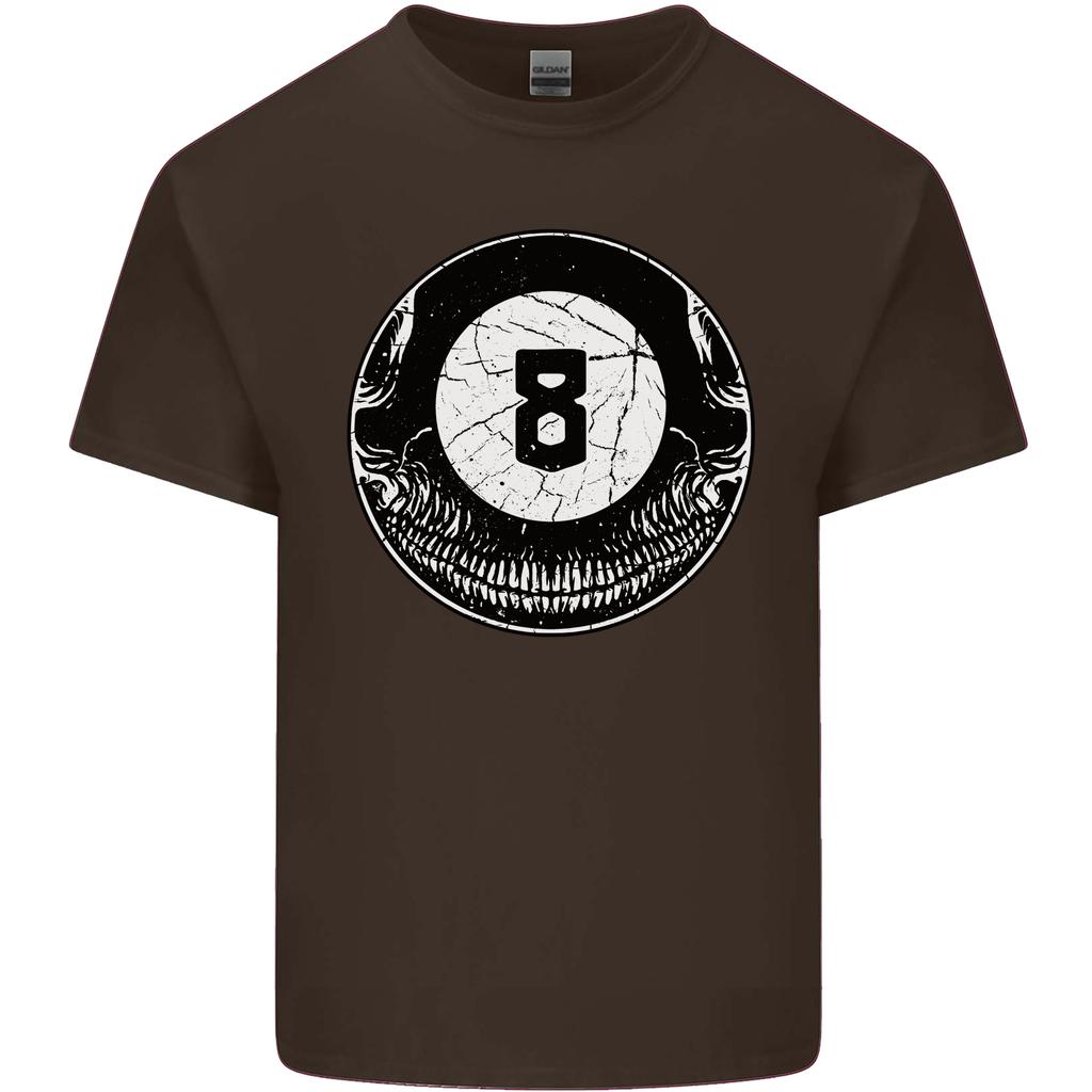 8Ball Skull Pool Player 9Ball Unisexs Light Cotton TShirt
