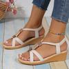 22 Years Old New Summer Open-toed Rhinestone Sandals Wedge Sandals Casual Beach Shoes