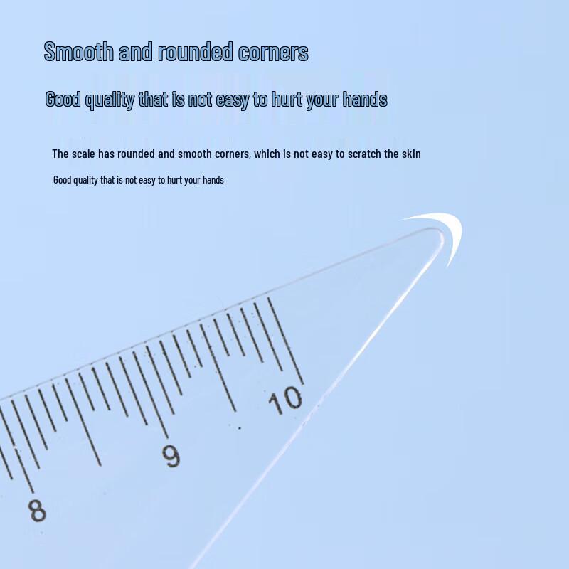 BOJIAO Student Transparent Ruler & Stationery Collection