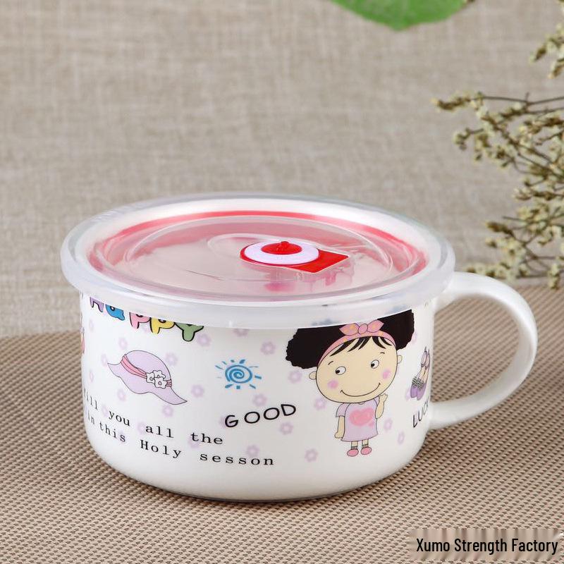 Uszczelniona Ceramiczna Miska na Lunch: Bezpieczny w mikrofalówce z uchwytem - Idealny dla pracowników biurowych