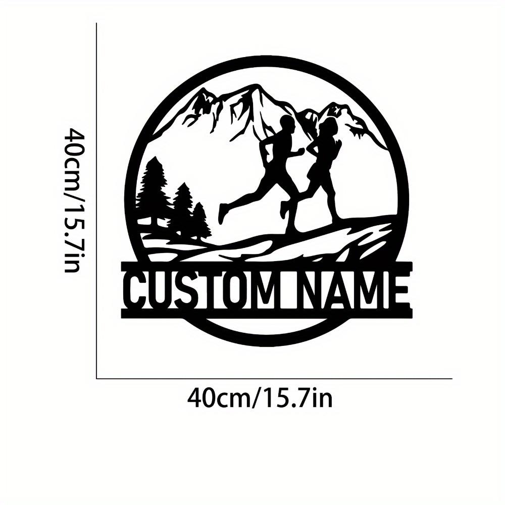 Personalized Engraved Art Deco Metal Plaque Sports Themed Matte Finish Detachable Outdoor Decor Reusable Home Gift