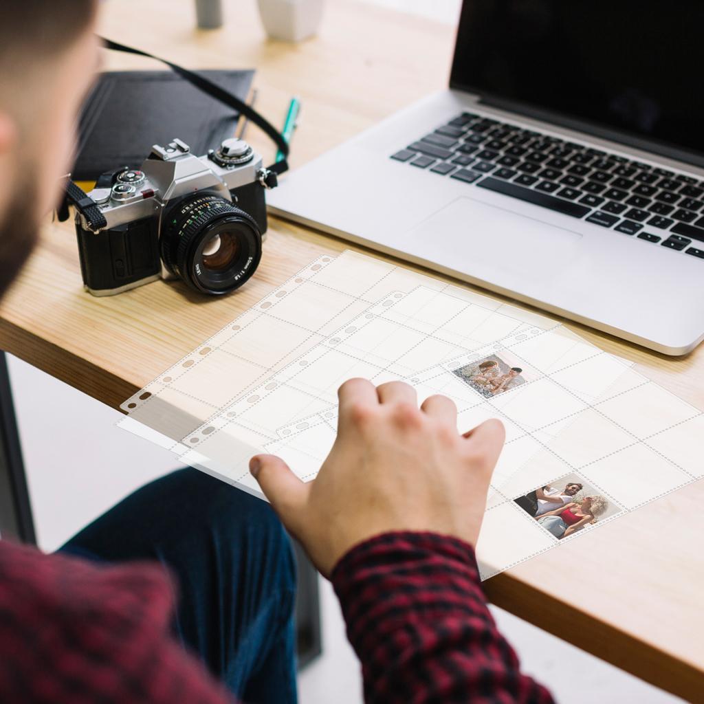 90 Pack Protective Photo Slide Pages, Top Loading, Holds 20 35Mm Slides And 1000 2 X 2 Inch Photos, Clear Archival Slide Storage