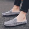 Fashion Leather Summer Half Drag Comfy Man Muller Shoes Hollow Out Mens Loafers Casual Men's Slip on Shoes Fashion Outdoor Slippers