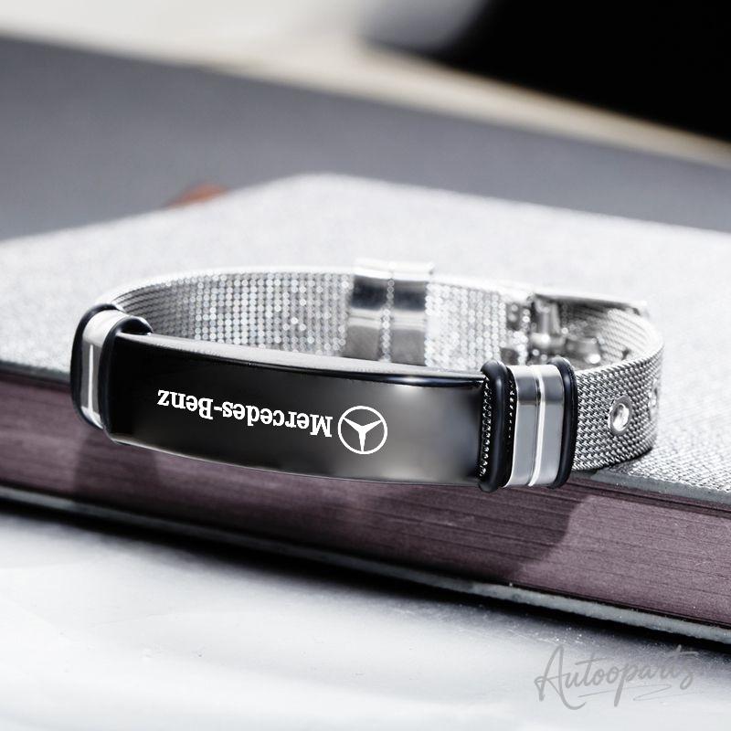 For Mercedes Benz AMG A C E S G Class GLC CLE CLA GLB GLS W177 W205 W213 Fashion Car Stainless Steel For Men Boy Accessory Gift FF2