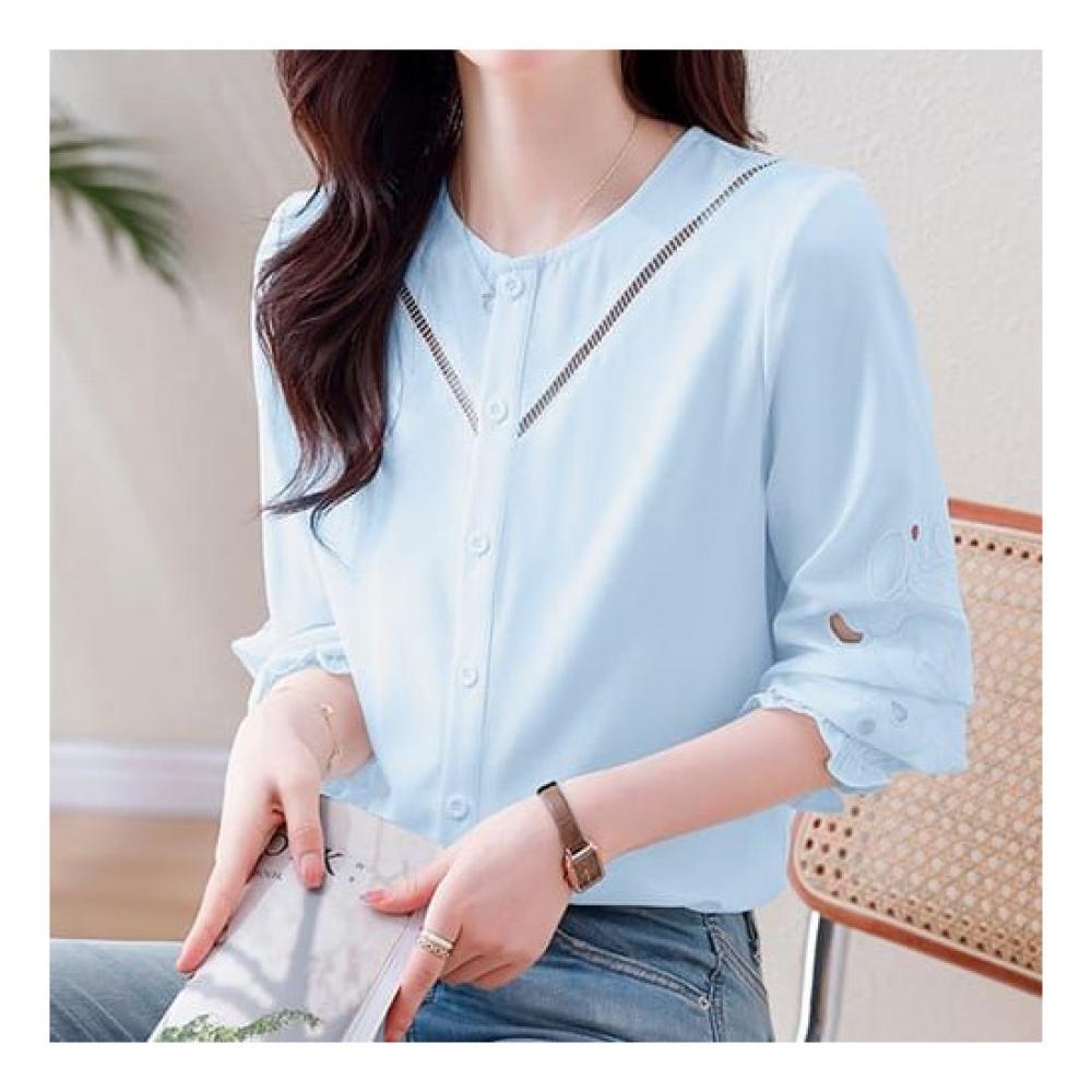 Navava Long Sleeve Blouse Round Neck Nb1979