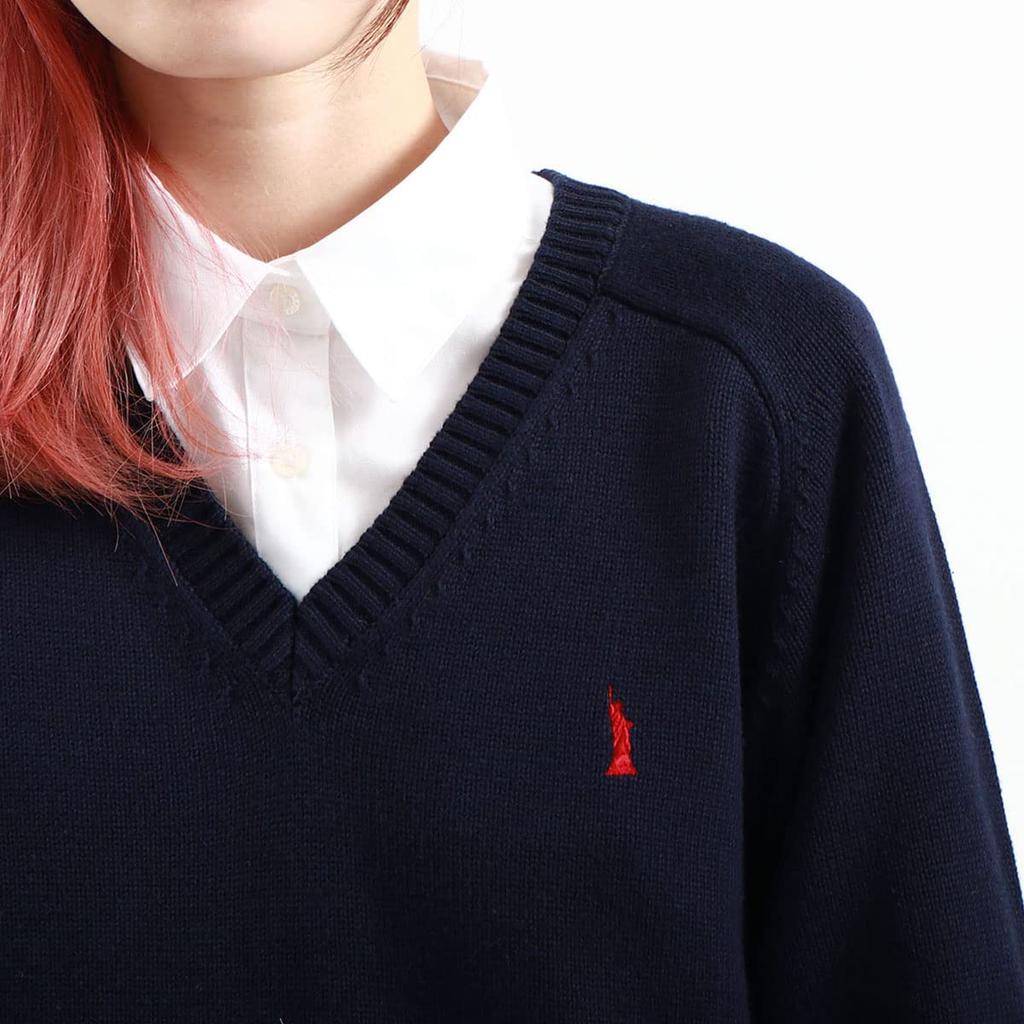 EASTBOY 2nd Cotton Blend Pullover 1226000 Navy Medium Women's