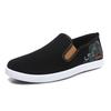 Lightweight soft-soled breathable canvas shoes New ethnic style embroidered cloth shoes Versatile men's cloth shoes