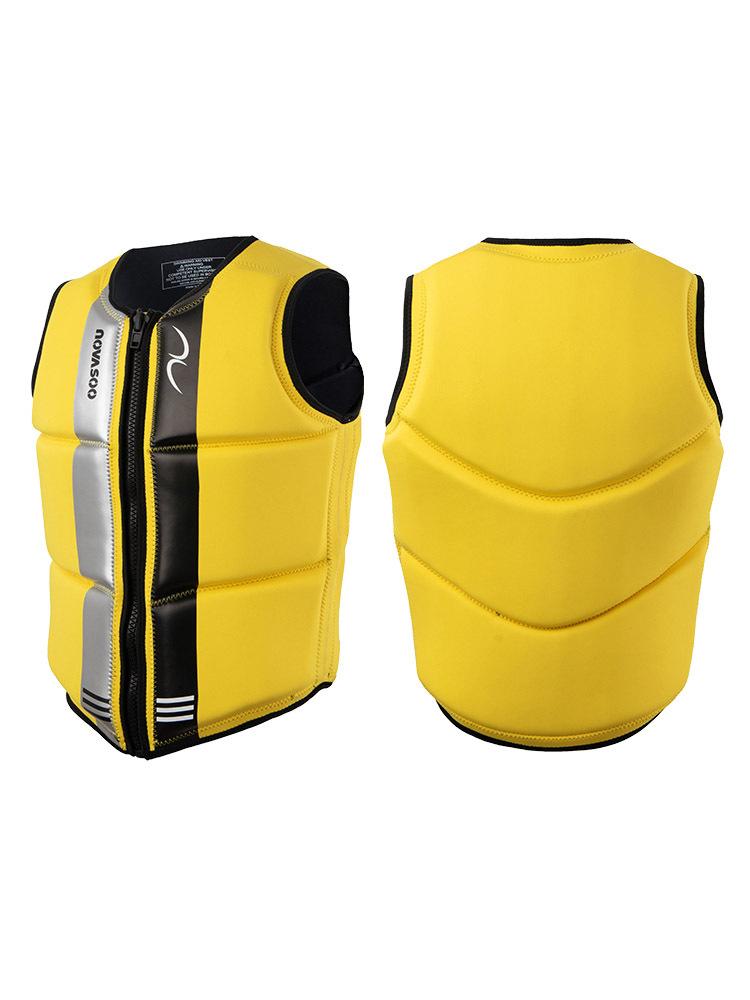 Vestă de salvare cu flotabilitate mare pentru bărbați și femei PVC Adult Derivă Surfing Vestă de flotabilitate Vestă de salvare pentru înot XXL galben
