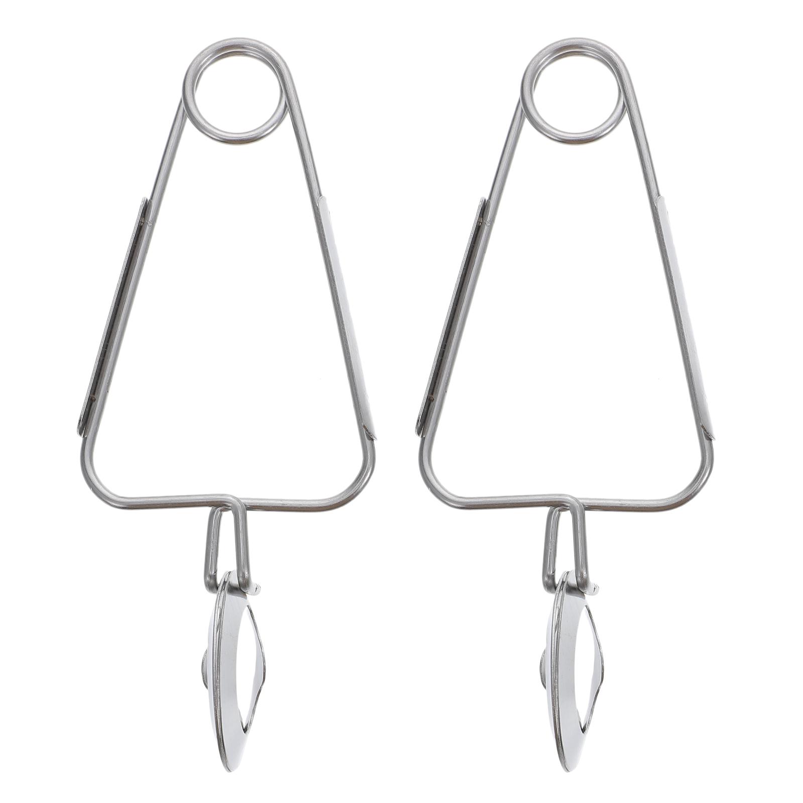 

2 Pcs Stainless Steel Meal Tongs Escargot Snail Tableware Kitchen Food Serving Clip Pasta Utensils 16.00X5.00X4.00CM серебряный